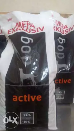 شكاره دراي فود ١٥ كيلو ماركه ميرا للكلاب Active exclusive